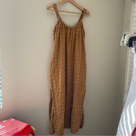 Mara Hoffman Swim Lexi Woven Cotton Midi Dress Trench Tan Brown Size Small - Picture 6 of 14